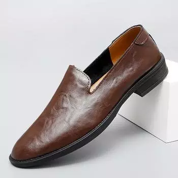 Genuine Leather Loafers Mens Design Moccasin Fashion Slip on Flats Comfy Casual Shoes Handmade Male Boat Footwear Driving Shoes 36 чёрный