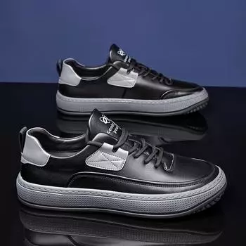 Genuine Leather Men Casual Shoes Handmade black white lace up Soft Hollow Out Loafers fashion Breathable spring Male Shoes 6.5
