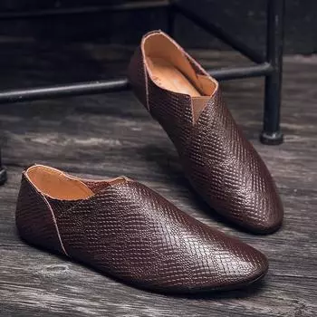 Genuine Leather Men Loafers Light Casual Shoes Male Outdoor Walking Shoes Comfort Mens Driving Shoes Punk Style Dress Footwear 36 чёрный