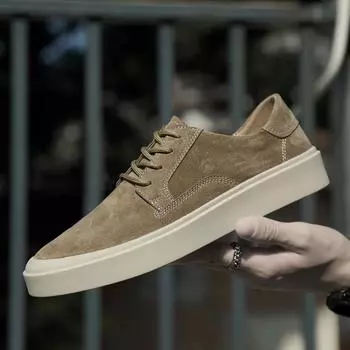 Genuine Leather Men s Casual Shoes Business Office Mens Formal Shoes 2025 Comfortable Soft Male Social Shoes Zapatos Para Hombre 38 хаки