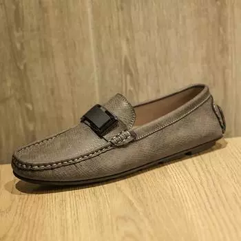 Genuine Leather Men Shoes Summer Slip on Loafers Breathable Male Casual Leather Shoes Hot Sale Driving Flats Handmade Moccasins 38 чёрный