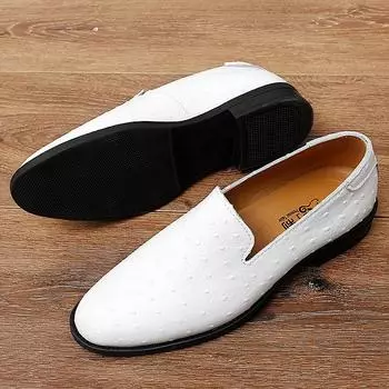 Мужская повседневная обувь из натуральной кожи, мужская обувь ручной работы на плоской подошве с острым носком, туфли без застежек в британском стиле, мокасины, мужская обувь для вождения 36