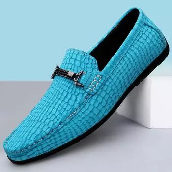 Genuine Leather Mens Shoes Casual Male Soft Sole Comfortable Shoes Men Slip-On Male Loafers Luxury Brand Moccasins Driving Shoes 38 чёрный