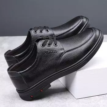 Genuine Leather Shoes Handmade Shoes Men Casual Shoes Sneakers New High Quality Vintage Men Cow Leather Flats Shoes size38-47 6 чёрный