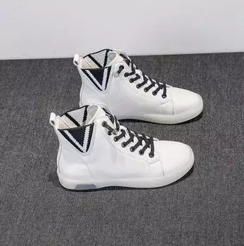 Genuine Leather Short Boots Women Autumn Winter New Plush Little White Shoes Soft Sole Casual Flat Bottom Women s Shoes 35 чёрный