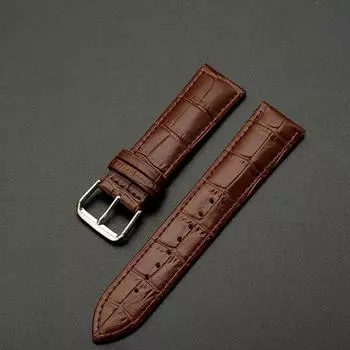 Genuine Leather Watch Strap with Pin Buckle - Cowhide Watch Band for Men and Women AVE 10MM коричневый