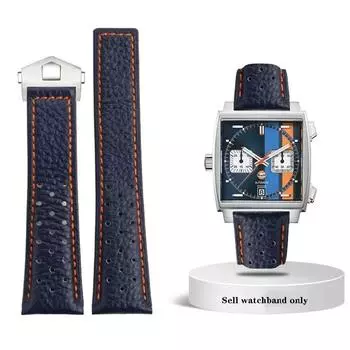 Ремешок из натуральной кожи для часов Heuer Monaco CAW211M 211P CAW211R 211T, дышащий браслет из мягкой воловьей кожи, 22 мм 22mm