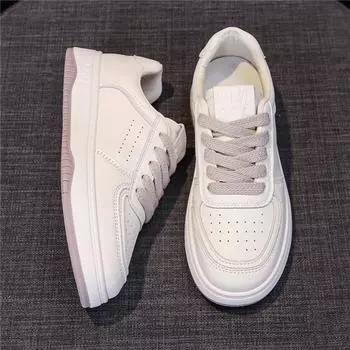 Genuine Leather White Shoes Women s Casual Sports Shoes 2024 Spring New Versatile Breathable Women s Shoes White Sneakers Women 35 белый