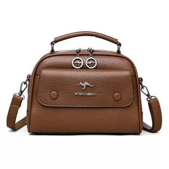 Genuine Leather Women Bag 2025 New High Sense Fashion Middle-Aged Mom Messenger Bag All-Match Shoulder Portable Women s Bag