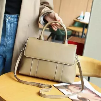 Genuine Leather Women s Bag New Trendy and Fashionable Large-capacity Hand-held One-shoulder Crossbody Women s Big Bag Versatile Tote Bag 31*21*12