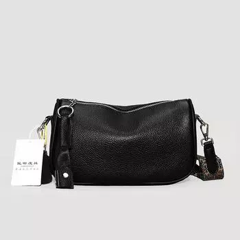 Genuine Leather Women S Bags, Cowhide Bucket Bags, Fashionable And Large-Capacity First-Layer Cowhide Single Shoulder Crossbody хаки