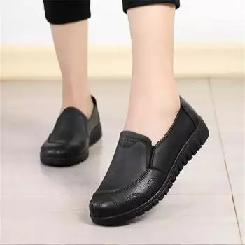 Genuine Leather Women s Casual Shoes Leisure Sneakers Women Luxury Brand Slip-on Loafers Female Flat Shoes 35