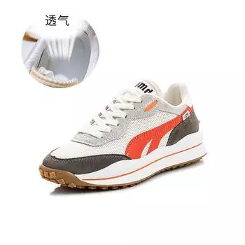 Genuine leather women s shoes 2025 spring new women s leisure sports platform white shoes versatile women s flat shoes children 35