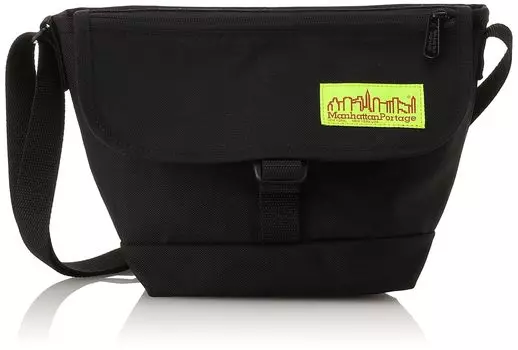 Genuine Messenger Bag MP1603FZPWPL Nylon Messenger Bag Flap Zipper Pocket Black [Manhattan Portage] [Official] W.P.L. [Online Only]