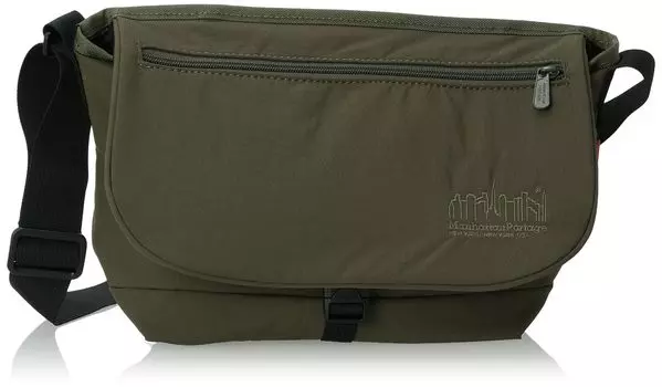 Genuine Messenger Bag MP1605JRSFZPPNT Messenger Slim Flap Zipper Pocket Padded Nylon Taffeta Olive [Manhattan Portage] [Official]