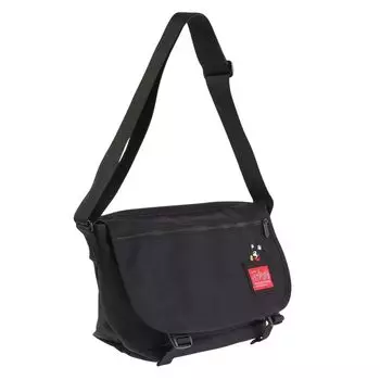 Genuine Messenger Bag MP1606JRFZPMIC23 Nylon Messenger Bag JR Flap Zipper Mouse Black [Manhattan Portage] [Official] Pocket/Mickey