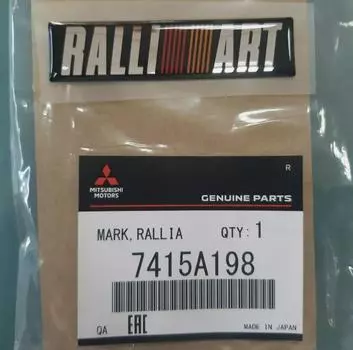 Genuine Mitsubishi OEM RALLIART Rear Emblem Badge 7415A198