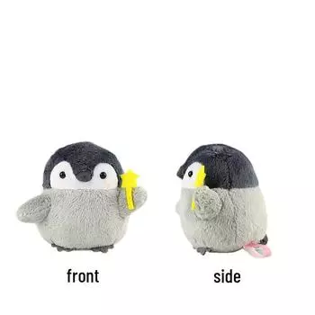 Genuine Plush Penguin Keychain - Japanese Style Cute Backpack Accessory & Positive Energy Bag Charm Genuine Authorized Holographic Anti-counterfeit