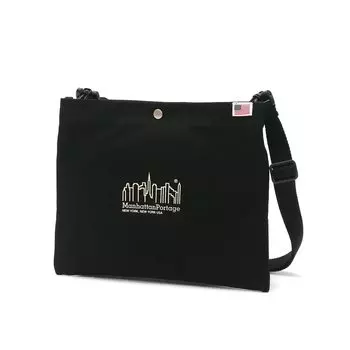 Genuine Shoulder Bag MP1487CNVS Botanical Sullivan Shoulder Bag Canvas BLK [Manhattan Portage] [Official]