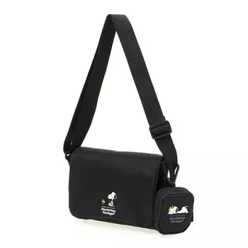 Genuine Shoulder Bag MP2095PEANUTSFW24 Whitehall Shoulder Bag PEANUTS FW2024 Black [Manhattan Portage] [Official]