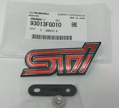 Genuine Subaru Impreza WRX STi GDB Front Grill Emblem Badge & Bracket OEM JD