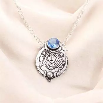Genuine Tanzanite Gemstone 925 Sterling Silver Jewelry Necklace Pendant 1.63 CP-22-08