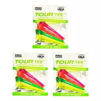 Genuine TOUR TEE Tour Tee Pro Neon 80mm of USGA Conforming Golf Tees of (Set 4) T-489-590 R&A (Set 3)