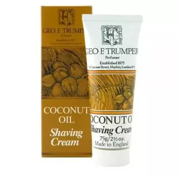 Гео Ф. Trumper Shaving Cream Пена для бритья Крем для бритья Sensitive Geo Trumper Coconut Oil Мягкое бритье 75 г, 2,65 унции