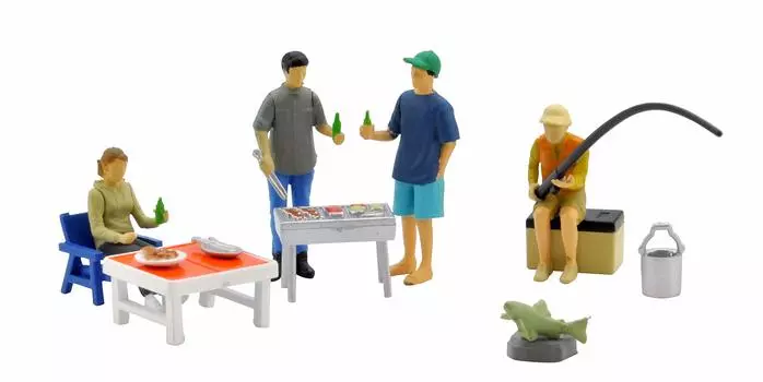 Geocolle 64 Car Snap 06a BBQ painted and assembled set 313991 1/64# ABS/PVC doll/accessories