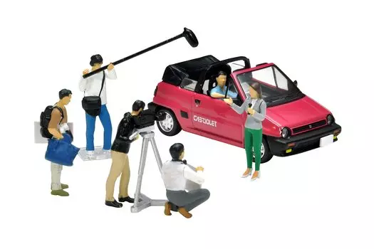 Geocolle 64 Car Snap 11a TV Crew City Cabriolet окрашенный частично собранный литой набор мини-машин 318910 1/64# (Хонда включена) АБС / ПВХ