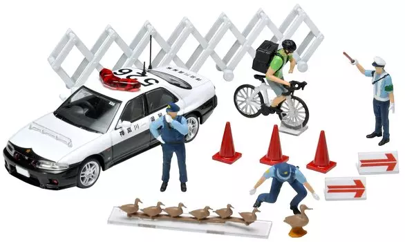 Geocolle 64 Car Snap 16a Полицейский частично мини-набор машин 321590 1/64# ABS/ПВХ куклы/аксессуары (окрашенный, собранный) + литье под давлением