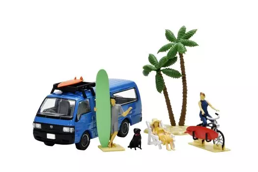 GeoColle Car Snap 19b Surfing 2 Bongo Brownie ABS ПВХ куклы и аксессуары частично набор мини-машин 64# (Мазда включена) смола, (окрашенный, собранный) +