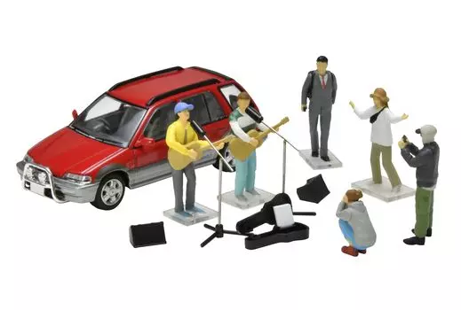 Geocolle Car Snap 23a Street Live ABS частично мини-машина набор 64# смола/ПВХ куклы/аксессуары (окрашенный, собранный) + литье под давлением