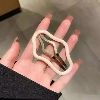 Geometric Cloud Hair Clip Metal Hollow Metal Hairpin Sweet Clouds Bb Clips Girls