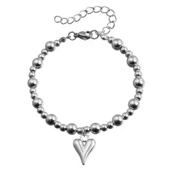 Geometric Handmade Beaded Round Bead Neck Chain Female Versatile Necklace Love Necklace