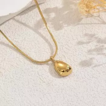Geometric light luxury women s necklace niche ring water drop design simple long clavicle chain popular necklace women