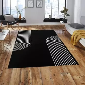 Геометрический ковер для гостиной в стиле ретро середины века, современный ковер в стиле 60-х годов, коврик для домашнего декора, коврик для прихожей, ванной комнаты, нескользящий коврик для входа 40X60cm-16x24in