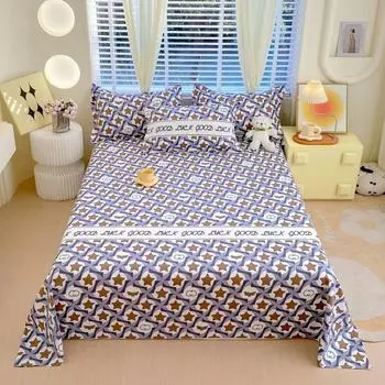 Geometric Patterns Bed Sheet Set 3Pcs Household Bedspread Pillowcases Fashion Skin-friendly Comfortable Breathable Bedding Set 120x230cm 3Pcs