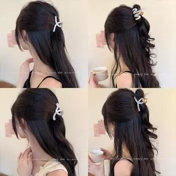 Геометрическая ацетатная волнистая заколка для волос для высокого женского хвоста