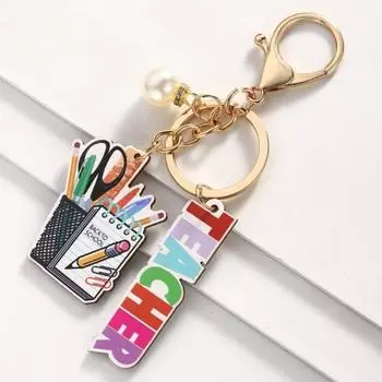 Геометрическая форма Текст брелок Подвеска Английская буква держатель ручки брелок Выпускной Церемония Style 1