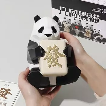 Геометрическая Фортуна Панда Окружающий стол Украшение Гостиная Офис Винный шкаф Вход Домашнее украшение Открытие Подарок
