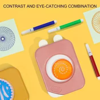 Геометрическая художественная линейка спиральная художественная шестерня шаблон игрушка дети DIY бумага помощь для рисования линейка трафарет канцелярские принадлежности для художественных ремесел A