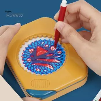 Геометрическая художественная линейка спиральная художественная шестерня шаблон игрушка дети DIY бумага помощь для рисования линейка трафарет канцелярские принадлежности для художественных ремесел B