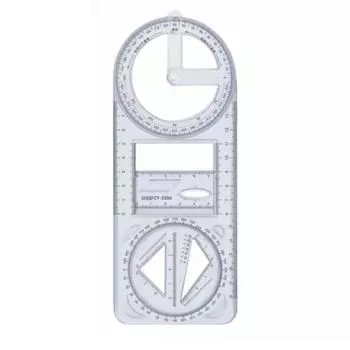 Геометрическая линейка, многофункциональный универсальный измерительный инструмент, школьный офисный рисунок, четкая шкала, легкая скользящая стабильная линейка для рисования чистый