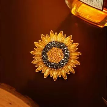 Геометрическая мода пряжка школьный ранец украшение элегантный корсаж дети жёлтый