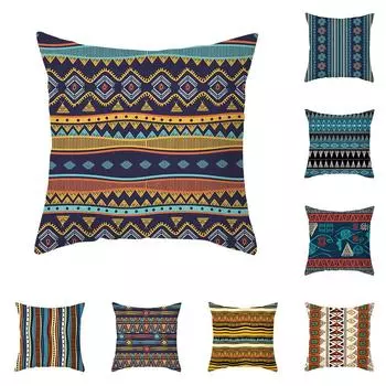 Геометрическая подушка с абстрактной полосой, наволочка в этническом стиле, офисный диван, наволочка, домашний декор, наволочка 40x40cm