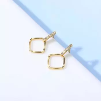 Геометрическая подвеска с живым и простым дизайном, холодные и элегантные серьги в Новом году