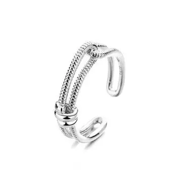 Геометрическая простота Весенняя текстура Открытое кольцо Личность Мода Персиковое сердце Любовь Указательный палец Кольцо Тренд Хип-хоп Opening Adjustable