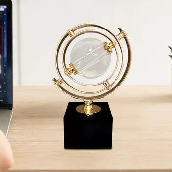 Геометрическая статуя глобуса, скульптура из сплава для украшения офиса, квартиры, отеля, высота 18 см