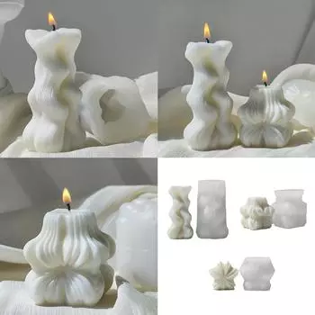 Геометрическая вращающаяся силиконовая форма для свечей, силиконовая форма для ароматизированных свечей для геометрических ароматерапевтических свечей, идея для подарка своими руками 5156